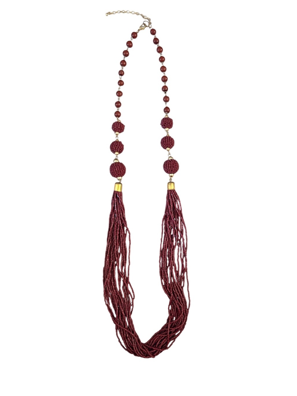 Vintage Nepalese Pote Mala Multi-Strand Seed Bead Necklace